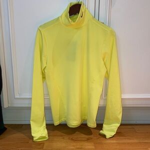 Nike NWT Bright Yellow High Collar Top